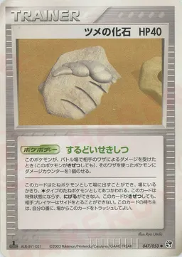 ツメの化石