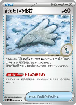 古びたヒレの化石