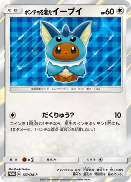 ポンチョを着たイーブイ