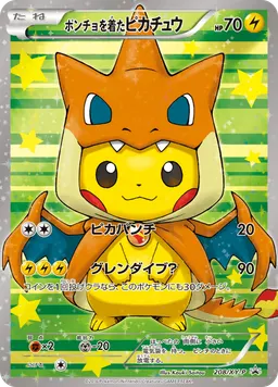ポンチョを着たピカチュウ