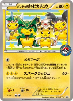 ポンチョを着たピカチュウ